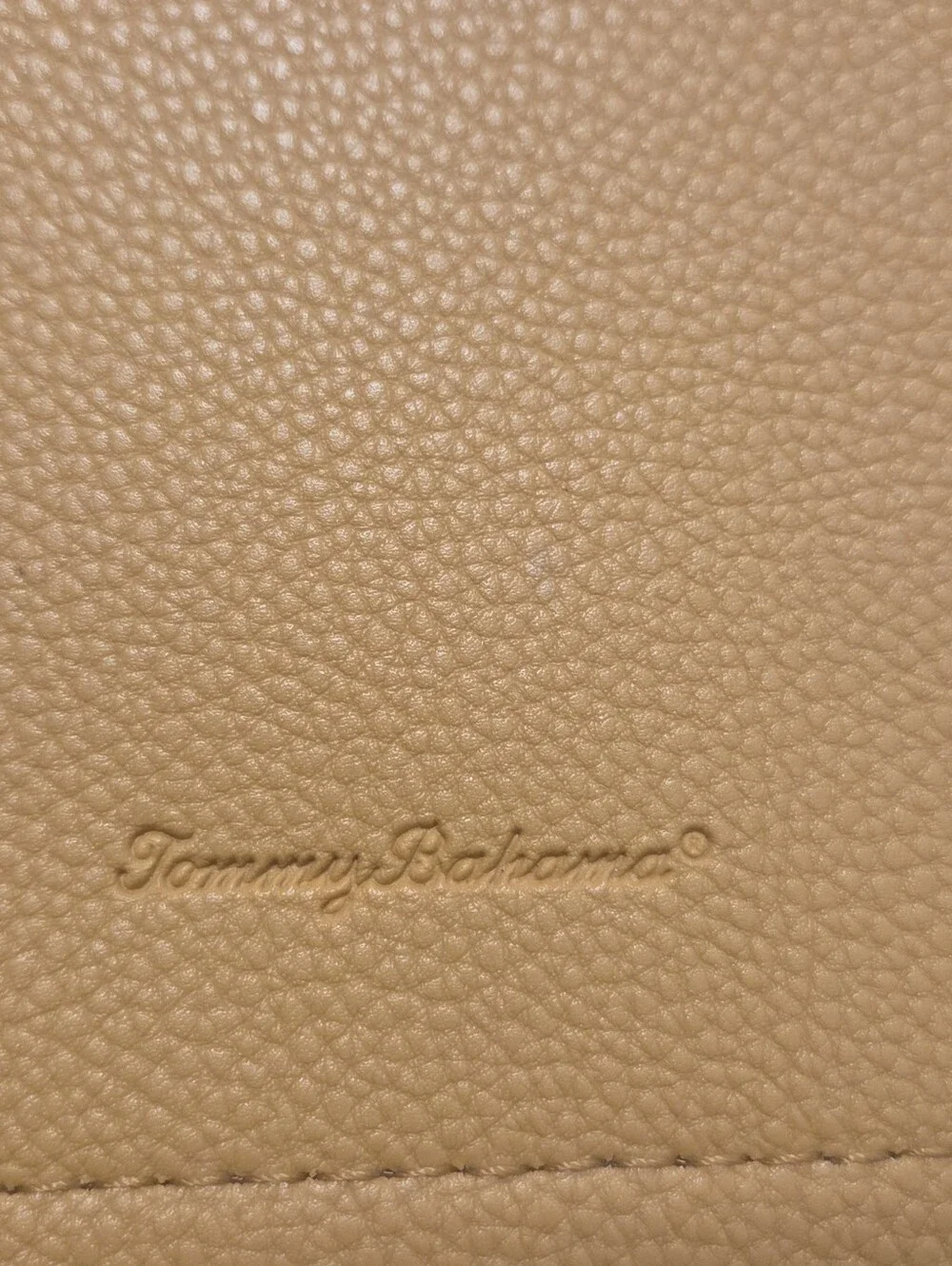 Tommy Bahama Mustard Yellow Faux Leather Tote Bag